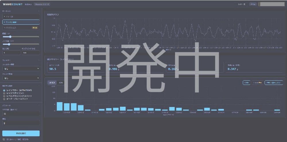 WaveCount 開発中画面